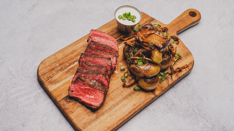 Seared Ribeye Filets and Crispy Potatoes