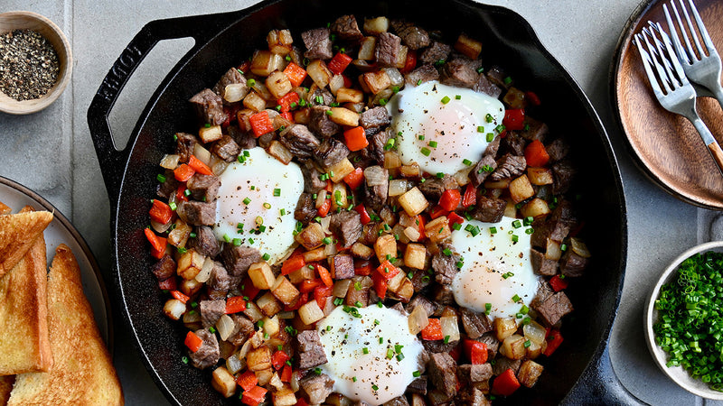 Crispy Potato and Steak Breakfast Hash