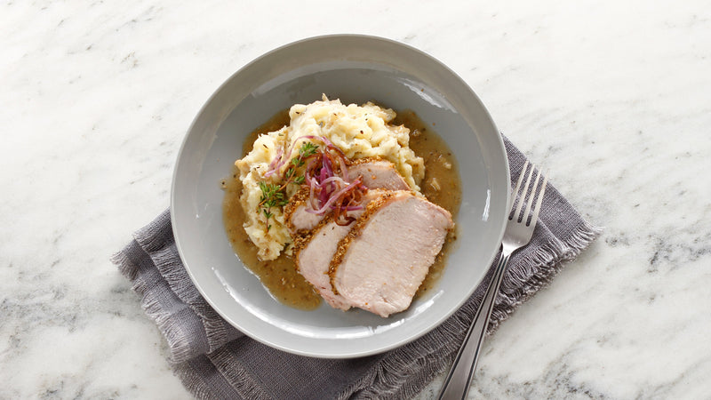Kurobuta Pork Roast with Potato Apple Mash